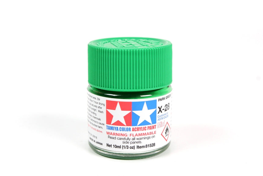 Tamiya Color Mini X-28 Park Green Acrylic Paint 10ml
