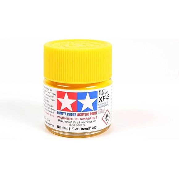 Tamiya Color Mini XF-3 Flat Yellow Acrylic Paint 10ml