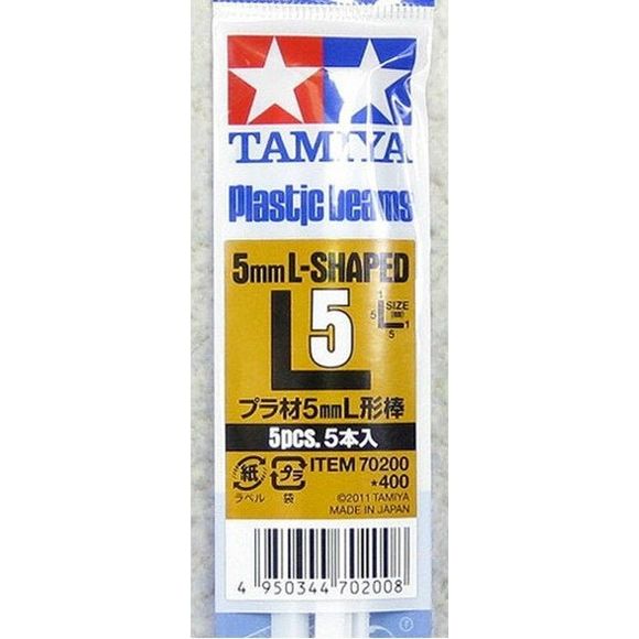 Tamiya 5mm Plastic L Type Bar (5pcs)