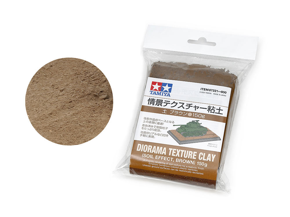 Tamiya 87221 TEXTURE CLAY SOIL BROWN 150g