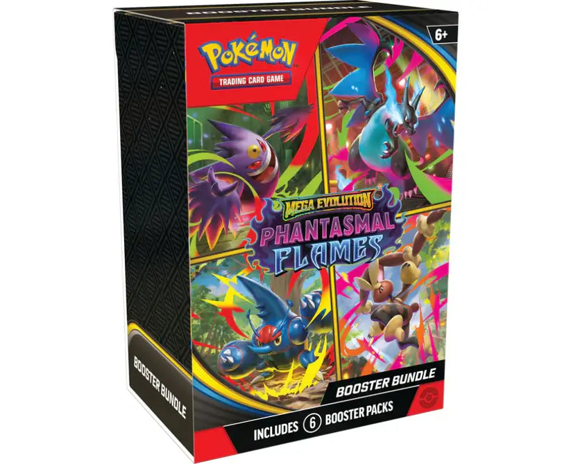 mega evolution-phantasmal flames booster display box Phantasmal Bundle (6 Packs) the shadowy figure of Mega Gengar ex slowly rises into view mega evolution phantasmal flames booster