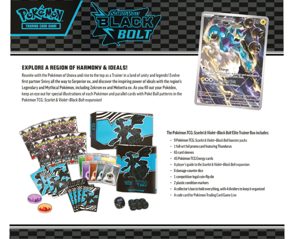 Pokémon TCG Black Bolt Elite Trainer Box back