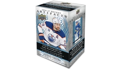 Upper Deck 2026-27 Artifacts Hockey Blaster Box - 6 Packs, 24 Cards | Aqua Blue & Jade Green
