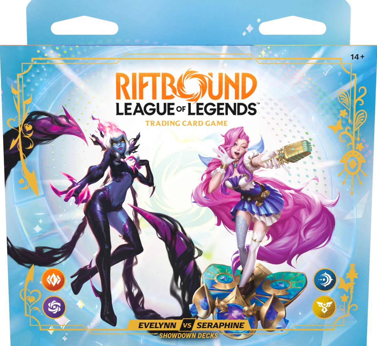 UVS Games Riftbound Radiance Showdown Deck Display - Evelynn vs Seraphine - 4 Units
