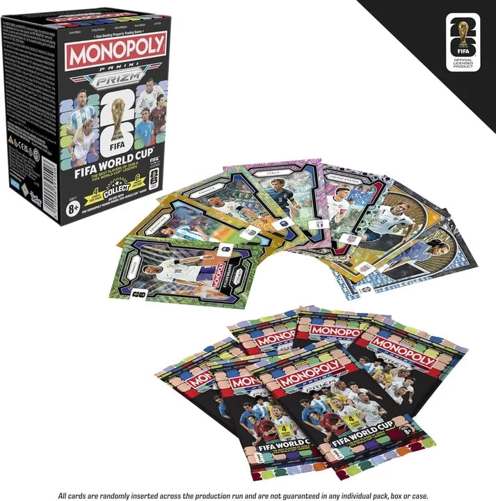 Panini Prizm Monopoly FIFA World Cup Soccer Blaster Box 2026 edition with 24 cards