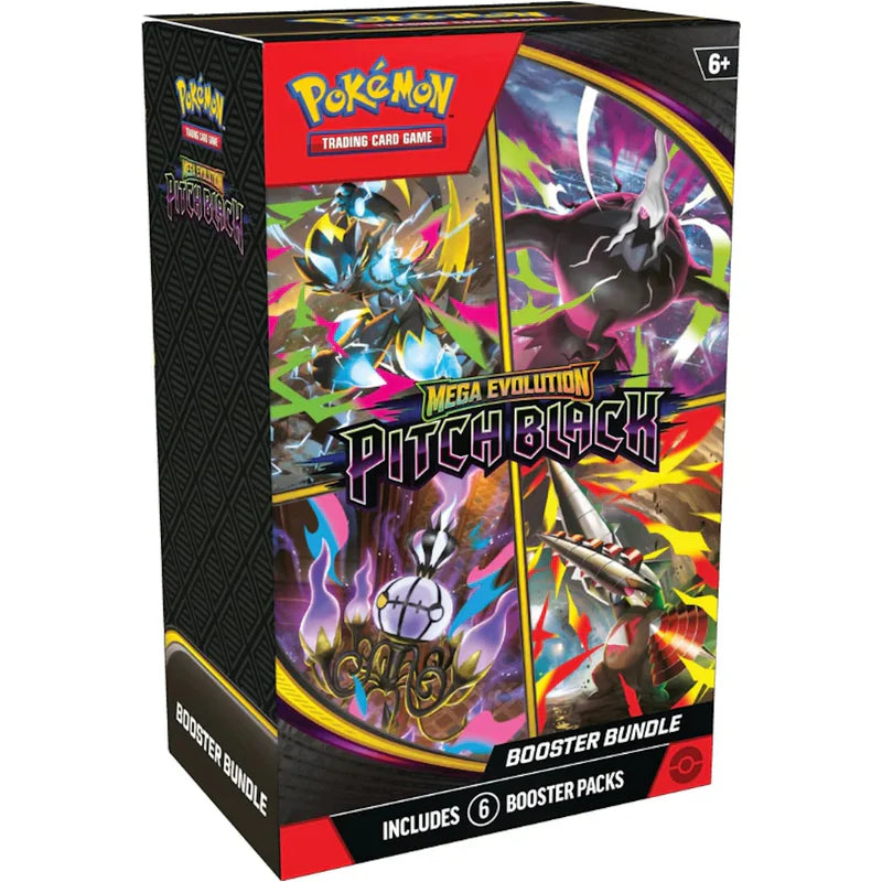 Pokémon TCG Mega Evolution Pitch Black Booster Bundle factory sealed with 6 booster packs.