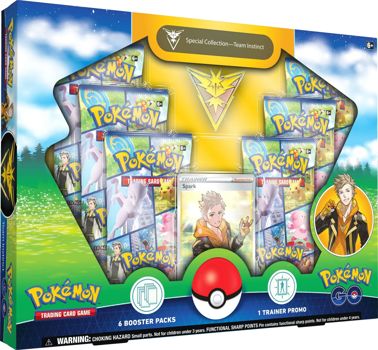 Pokémon TCG Pokémon GO Special Collection Team Instinct with Spark promo and 6 booster packs