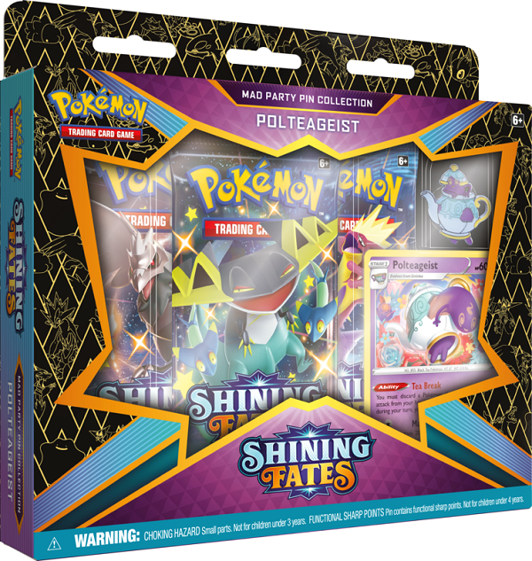 POKEMON SWSH SHINING FATES MAD PARTY PIN COLLECTION Polteageist Box