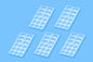 Tamiya 87125 15 WELL PALETTE X 5