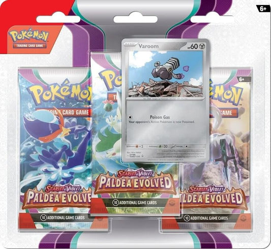 Pokemon Paldea Evolved 3 Pack Blister [Varoom] - SV02: Paldea Evolved (PAL)