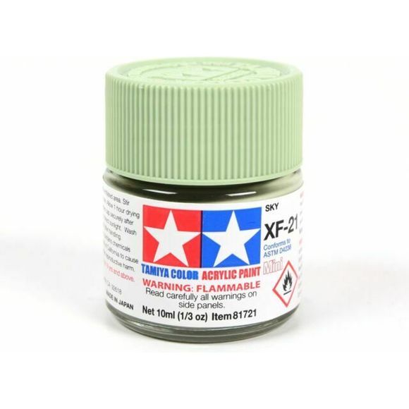 Tamiya 81721 XF-21 Sky Acrylic Paint 10ml