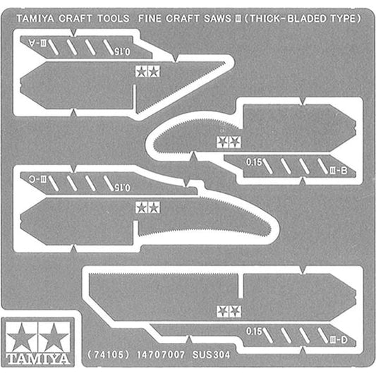 Tamiya 74105 Precision Thick-bladed Type Craft Saws III