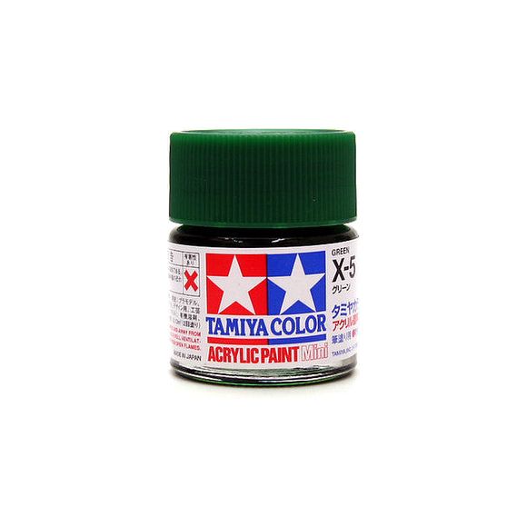 Tamiya Color Mini X-5 Green Acrylic Paint 10ml
