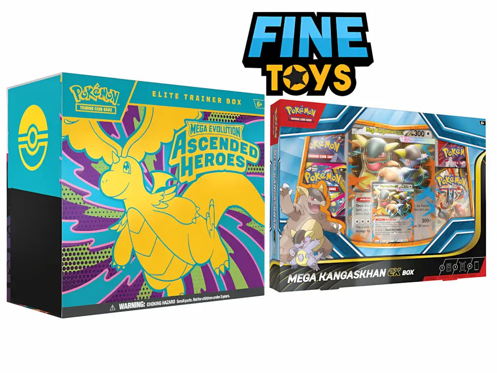 Ascended Heroes Elite Trainer Box and Mega Kangaskhan ex Box Bundle Front View