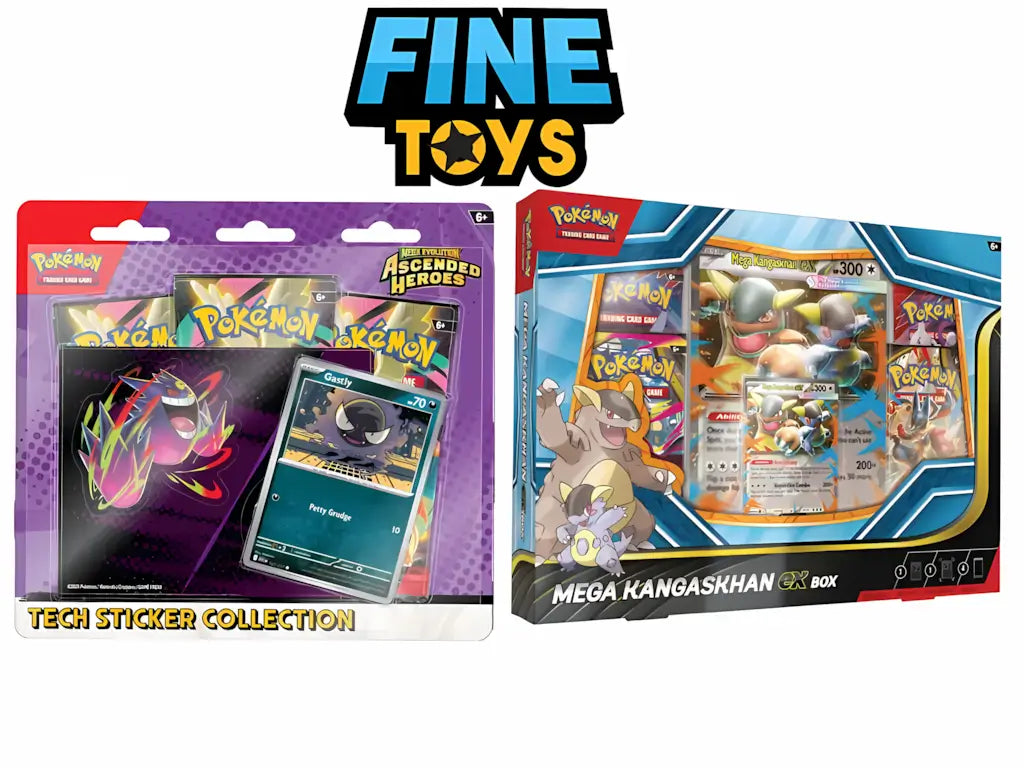 the Mega Kangaskhan ex ALT ART Promo Box plus the Gastly Tech Sticker pre-order. Secure 7 Total Packs, an exclusive Gastly promo, and two stickers