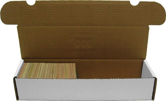 A bulk pack of 10 BCW 800-count cardboard storage boxes.