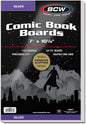 A 100-pack of BCW Silver Comic Book Backing Boards.