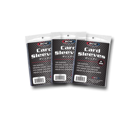 A value pack of 300 BCW penny sleeves, bundled in three 100-count packs.