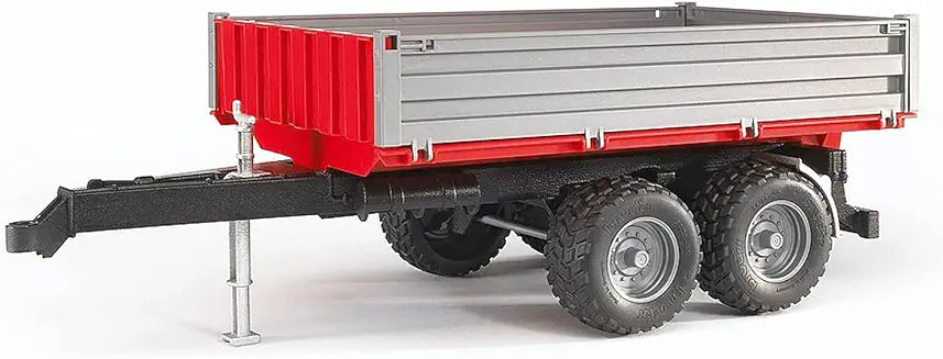 Bruder 02019 Tipping Trailer Accessory with Hitch for Farm Tractors, Construction & Forestry