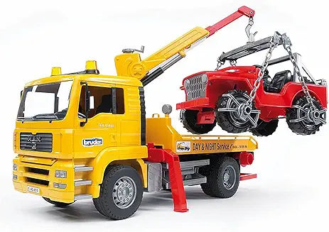 Bruder 02750 Man Tga Tow Truck with Cross country Vehicle