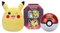 Jolteon-GX Elemental Power tin with Poké Ball tin and Squishmallows 10-inch winking Pikachu plush bundle available at FineToys.ca