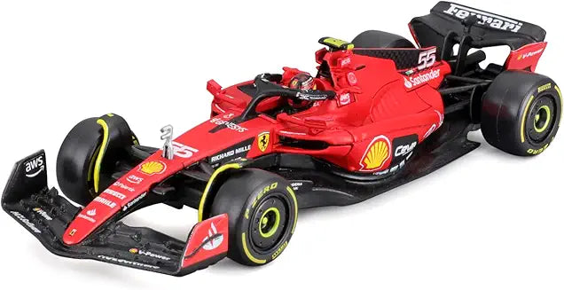 Bburago 1:43 Scuderia Ferrari SF-23 (2023) Carlos Sainz #55 with Helmet