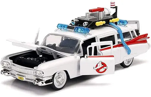 Jada Toys Hollywood Rides Ghostbusters Ecto-1 Die-Cast Collectible Toy Model Car/Vehicle White