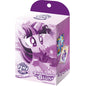 Close-up of holographic Twilight Sparkle cards from the Kayou MLP Friendships Begin set.
Front view of the factory-sealed Twilight Sparkle My Little Pony Starter Deck by Kayou.

