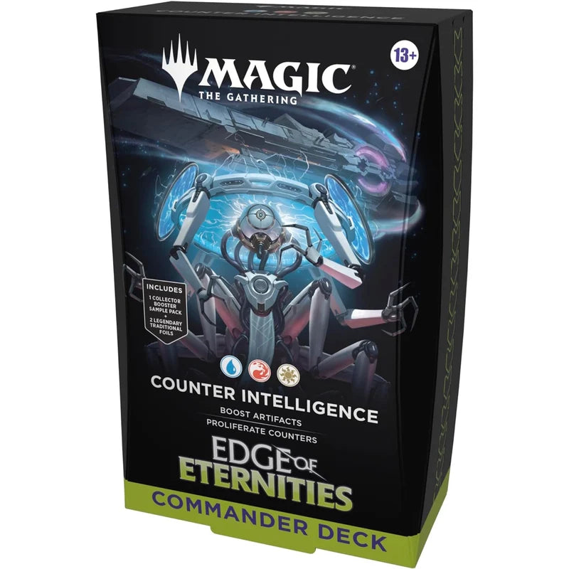 Magic The Gathering Edge of Eternities Counter Intelligence Commander Deck English 100-card ready to play box

