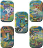 All available Pokémon TCG Galar Pals Mini Tin designs featuring Wooloo, Yamper, Grookey, Scorbunny, Sobble, and Cramorant — random selection available at FineToys.ca