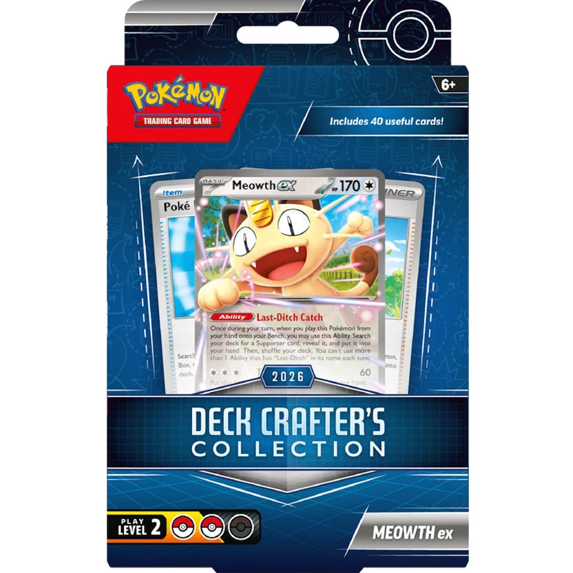 Pokémon TCG Deck Crafter's Collection with foil Meowth ex 39 Trainer cards and booster pack