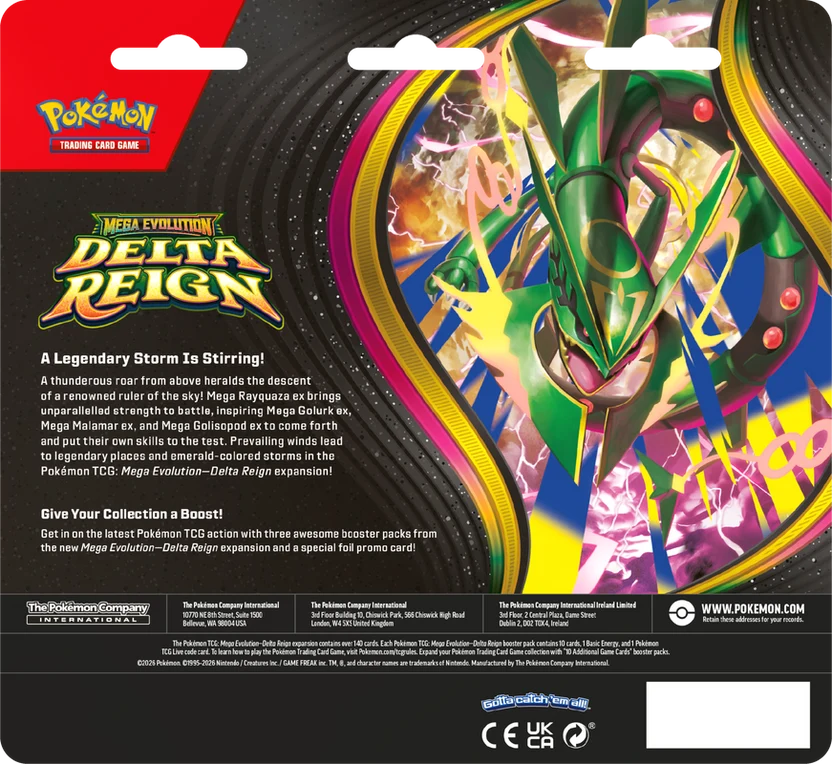 Pokémon Delta Reign Seel 3-Pack Blister with three booster packs and foil promo