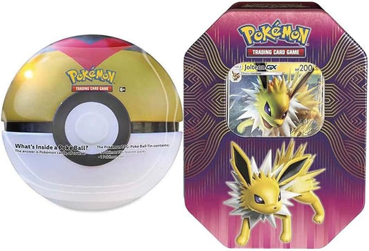 Pokémon TCG: Elemental Power Jolteon-GX Tin & Poké Ball Tin - 2-Pack Combo Set