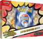 Sealed Mega Emboar ex Box from the Ascended Heroes expansion, showcasing the exclusive foil promo card, the oversize display card, and 4 booster packs with fiery orange artwork.