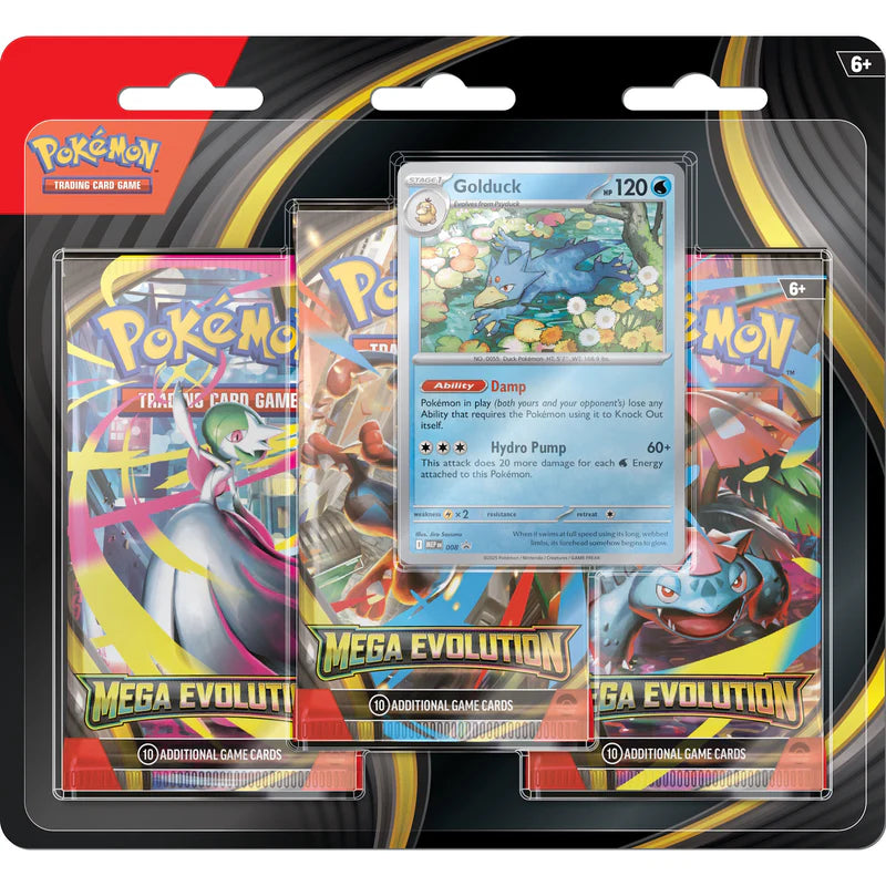 Pokémon TCG: Mega Evolution 3 Pack Blister [Golduck]