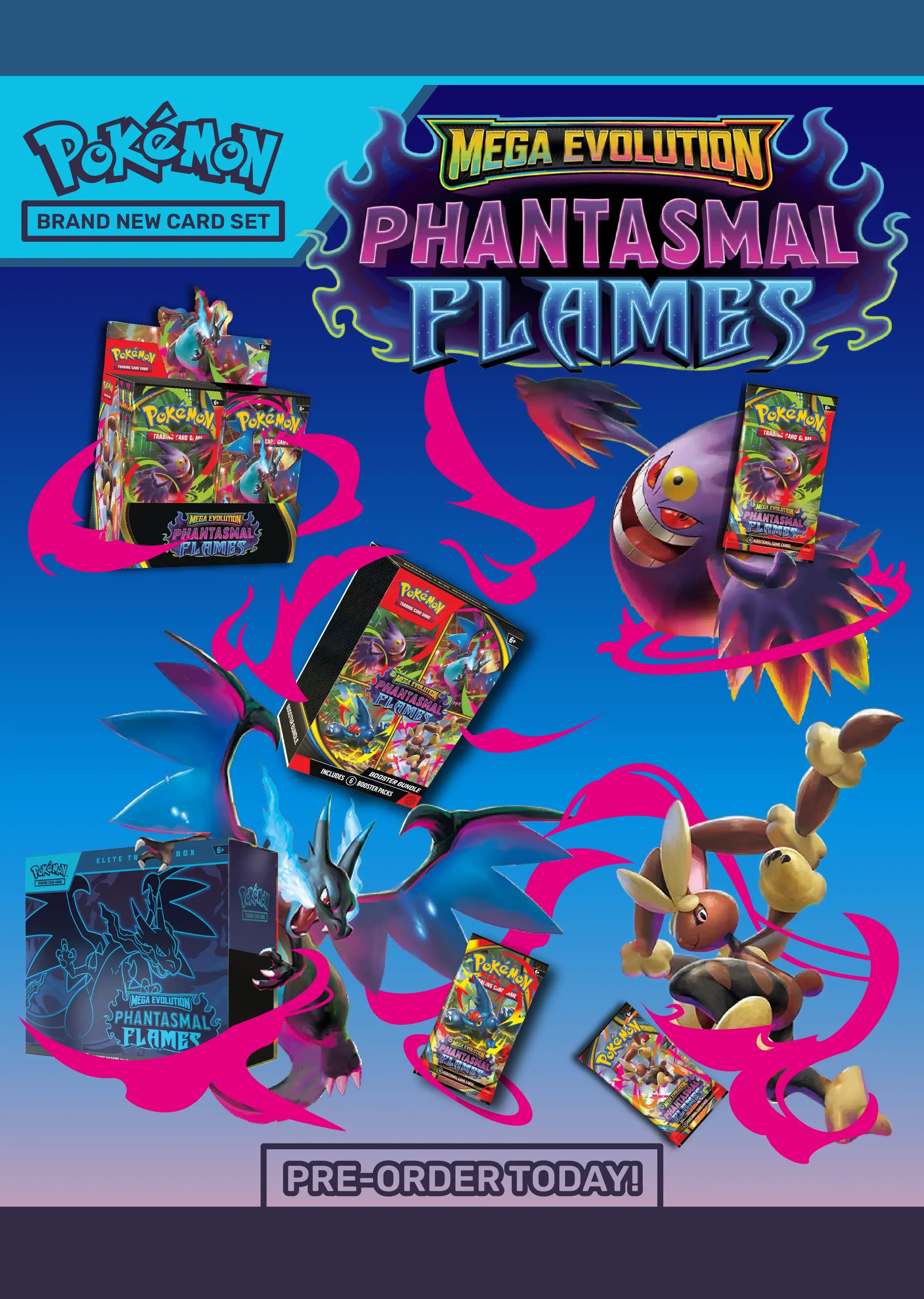 Pokémon Mega Evolution Phantasmal Flames card set 