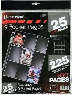 Ultra PRO Silver Series 9-Pocket Pages (25ct) for Standard Size Cards