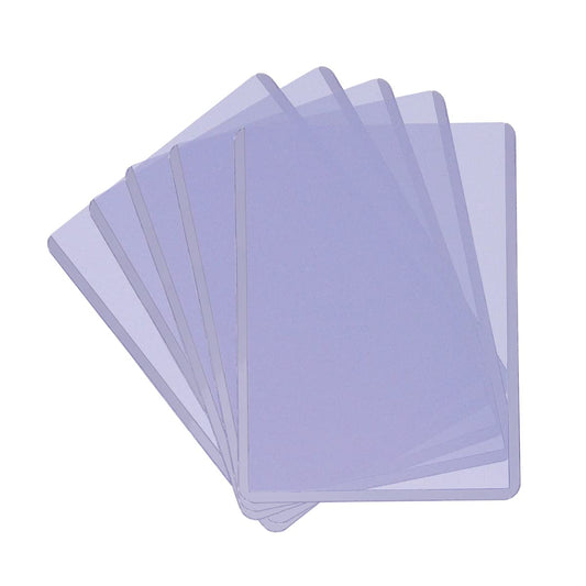 A single clear, hard plastic Ultra Pro toploader for standard TCG and sports cards.