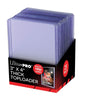 A 25-pack of Ultra Pro 100pt toploaders for thick sports cards.