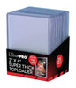 A 25-pack of Ultra Pro 75pt toploaders for thick sports cards.