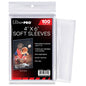 A 100-pack of Ultra Pro 4x6 soft sleeves for photos and oversized cards.