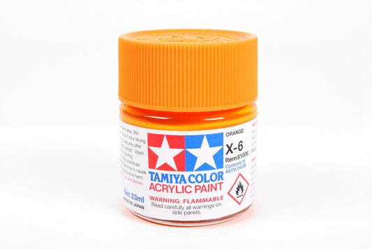 Tamiya X-6 Orange Gloss Finish Acrylic Paint (23ml)
