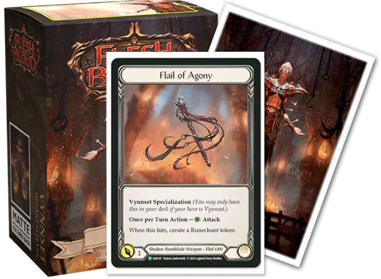 Dragon Shield Flesh and Blood Vynnset Matte Art Sleeves 100 count with Rainbow Foil promo card