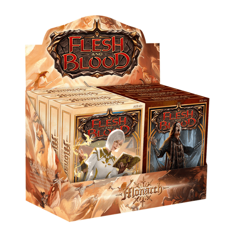 Flesh and Blood Monarch Blitz Deck Display with 8 ready-to-play decks