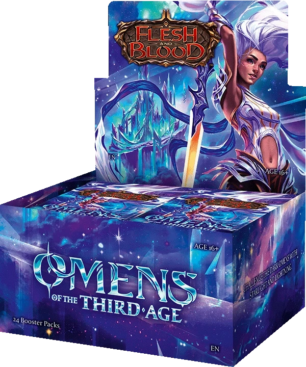 Flesh and Blood Omens of the Third Age Booster Box with 24 packs and 16 cards per pack