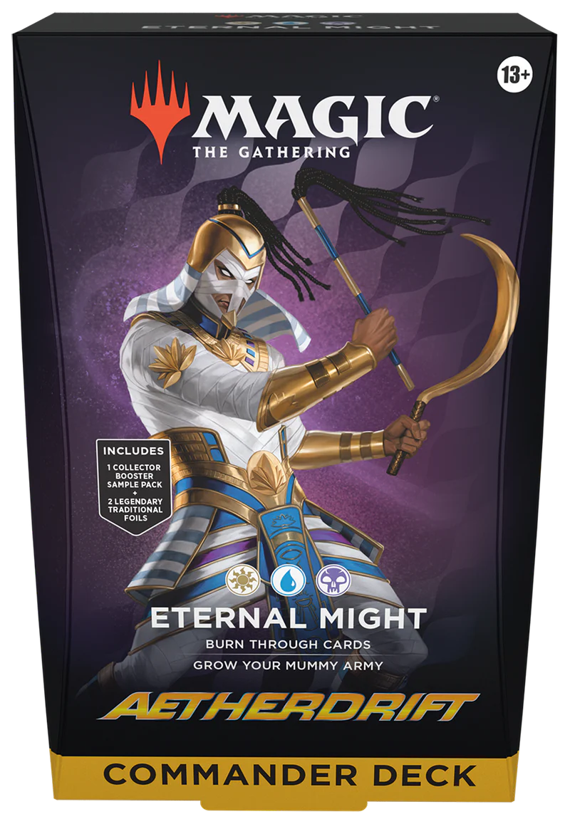 Magic The Gathering Aetherdrift Commander Deck Set English with two ready to play 100 card decks

