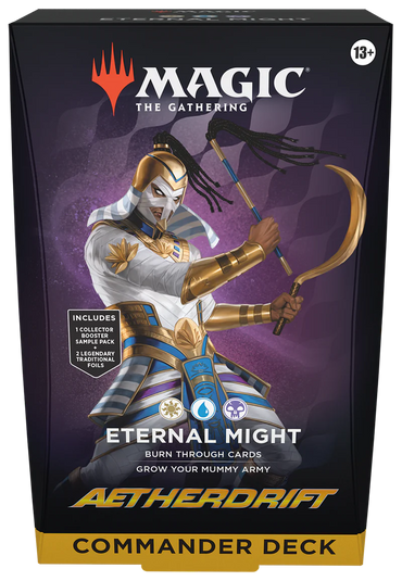 Magic The Gathering Aetherdrift Commander Deck Set English with two ready to play 100 card decks

