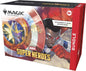 Magic The Gathering Marvel Super Heroes Bundle English with 9 Play Boosters foil promo and Spindown life counter