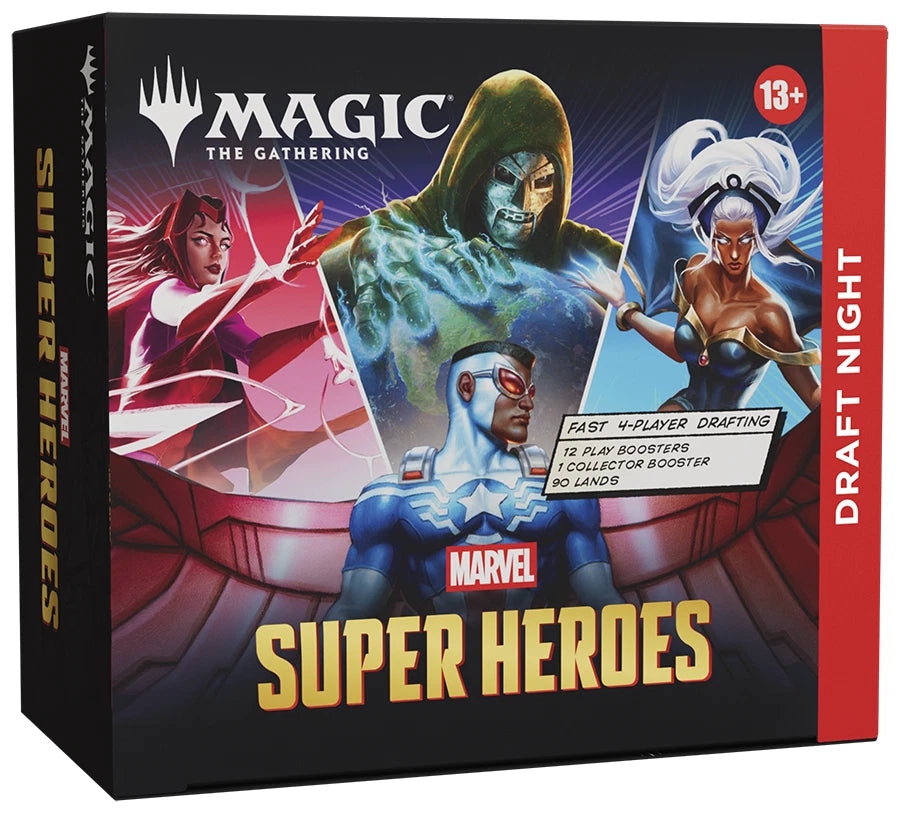 Magic The Gathering Marvel Super Heroes Draft Night English box with 12 Play Boosters and 1 Collector Booster
