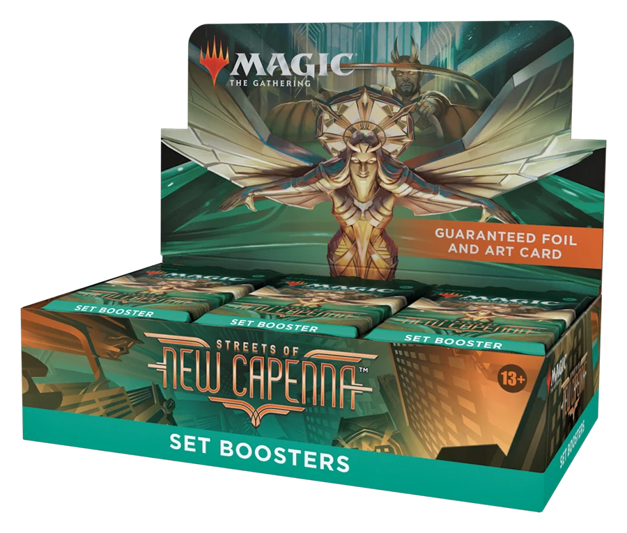 Magic The Gathering Streets of New Capenna Set Booster Box English with 30 packs and foil box topper

